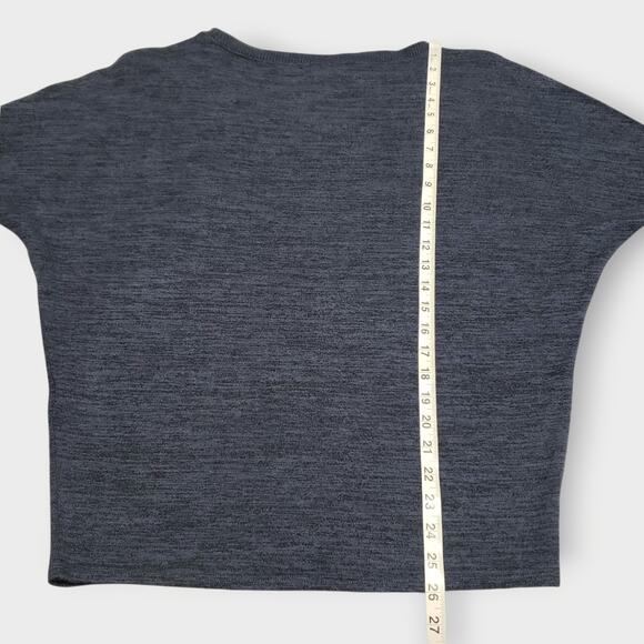 WHBM Dolman Sleeve Pullover Sweater Blue Heathered Sz XS Casual Minimalist Fall - Picture 9 of 9